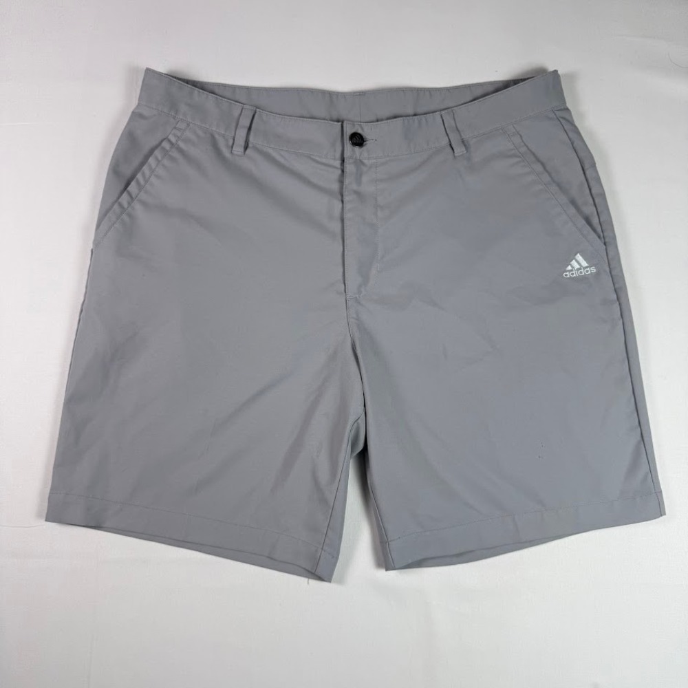 Adidas Golf Shorts Mens 36 Gray Flat Front Performance Athletic Sports Active